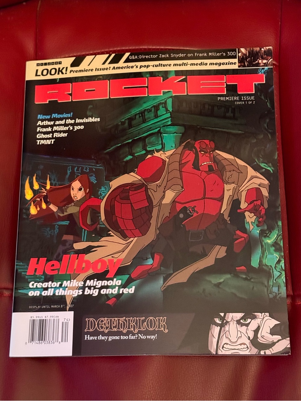 Rocket Magazine Premiere Issue Jan 2007 Featuring Hellboy